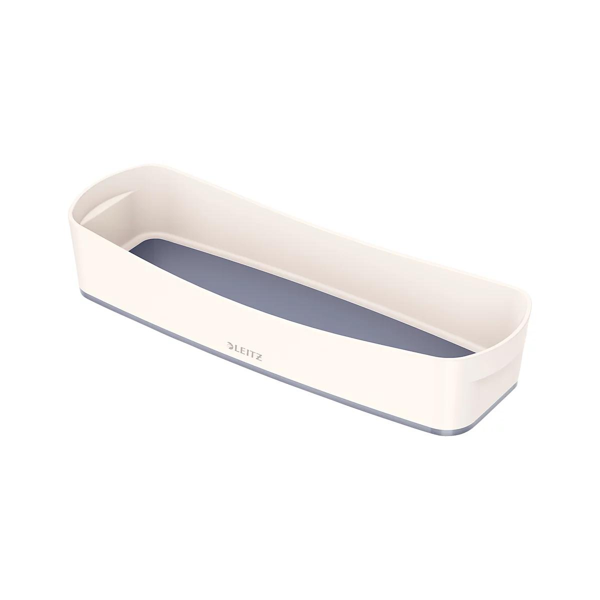 Leitz Ablageschale MyBox, lange Version, B 307 x H 55 x T 105 mm, f. Utensilien, weiss/grau