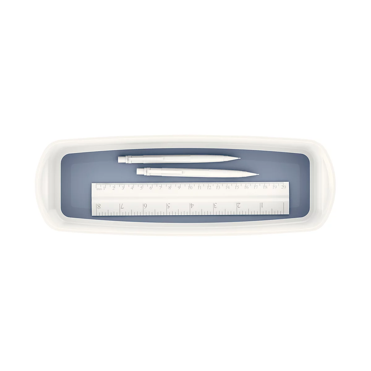 Leitz Ablageschale MyBox, lange Version, B 307 x H 55 x T 105 mm, f. Utensilien, weiss/grau
