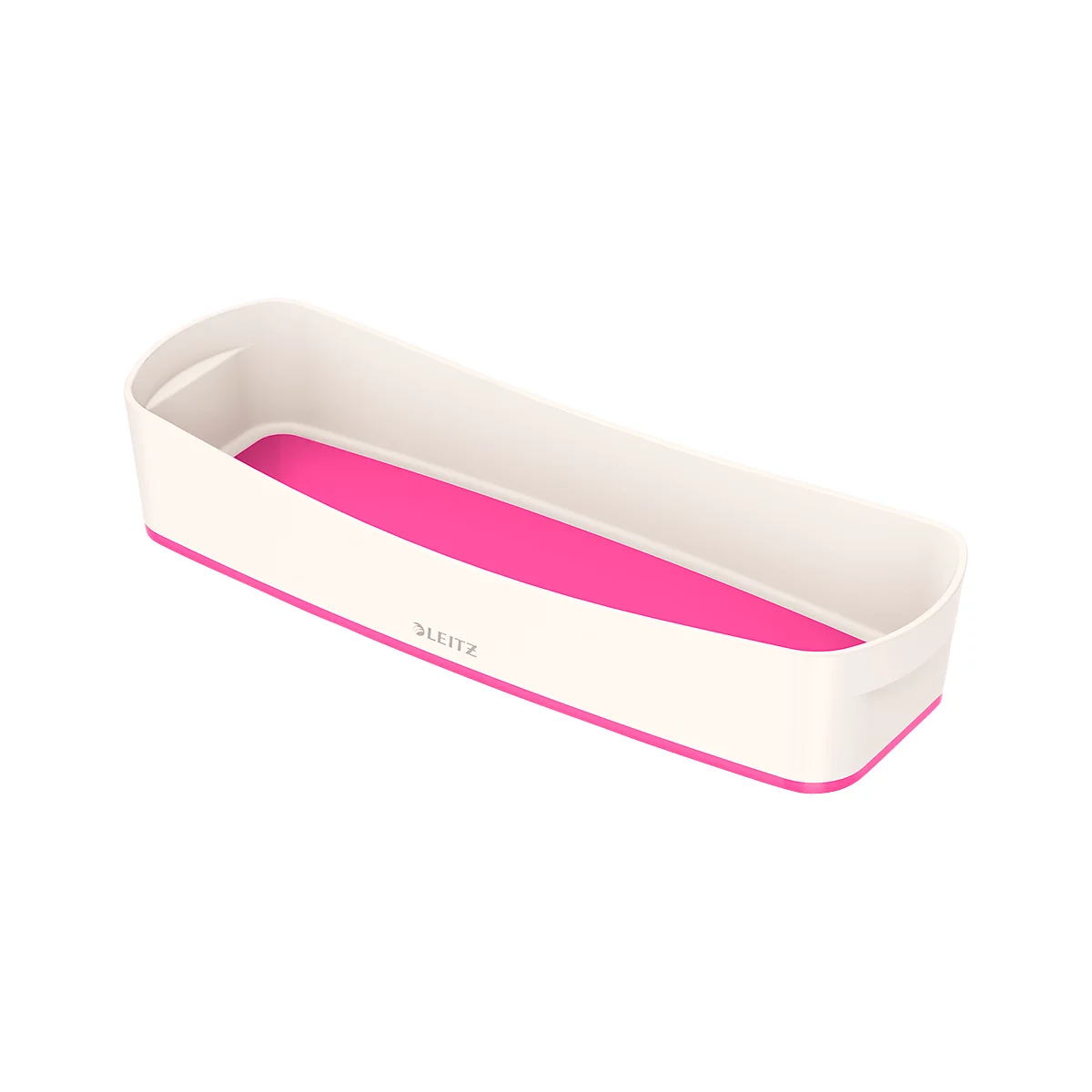 Leitz Ablageschale MyBox, lange Version, B 307 x H 55 x T 105 mm, f. Utensilien, weiss/pink