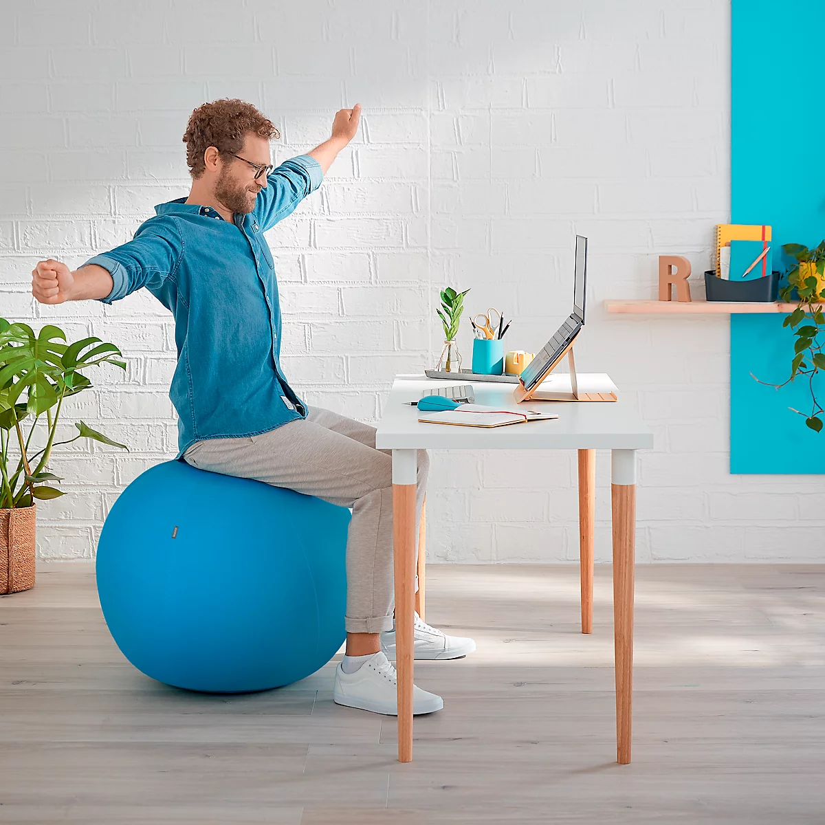 Leitz Actieve zitbal Ergo Cosy, Ø 650 mm, blauw