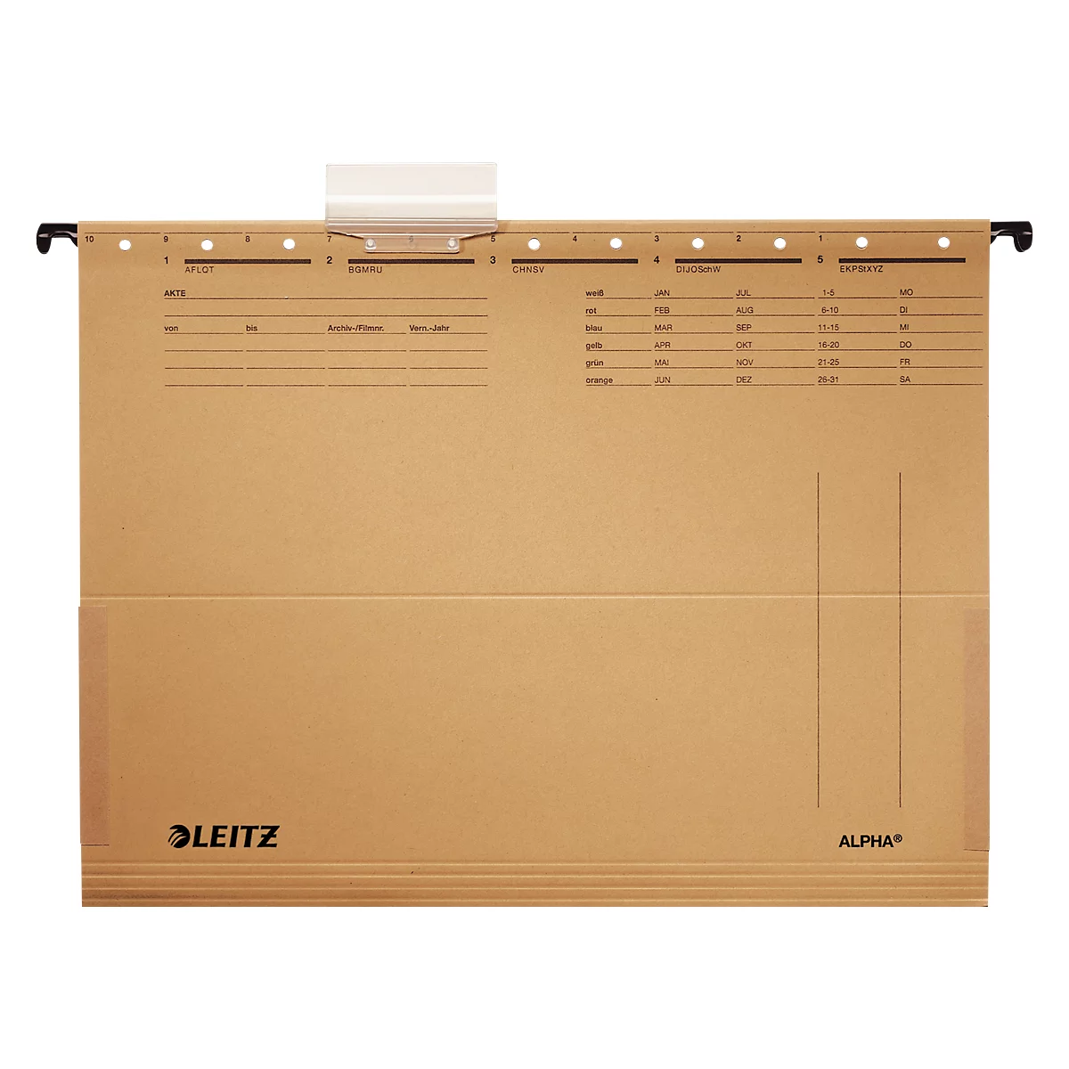 LEITZ® ALPHA hangmap 1916, voor formaten tot A4, karton, 10 stuks