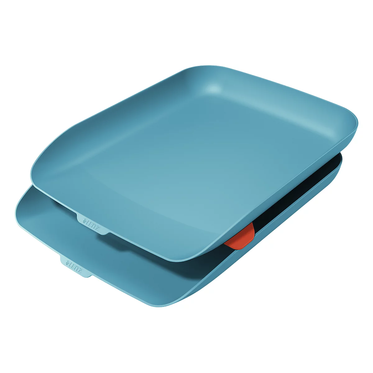 Leitz® Briefkorb Cosy, 2er Set, für A4-Dokumente, stapelbar,blau