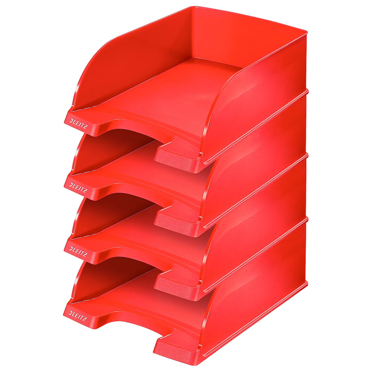LEITZ®brievenbak Plus Jumbo 5233, rood, 4 stuks