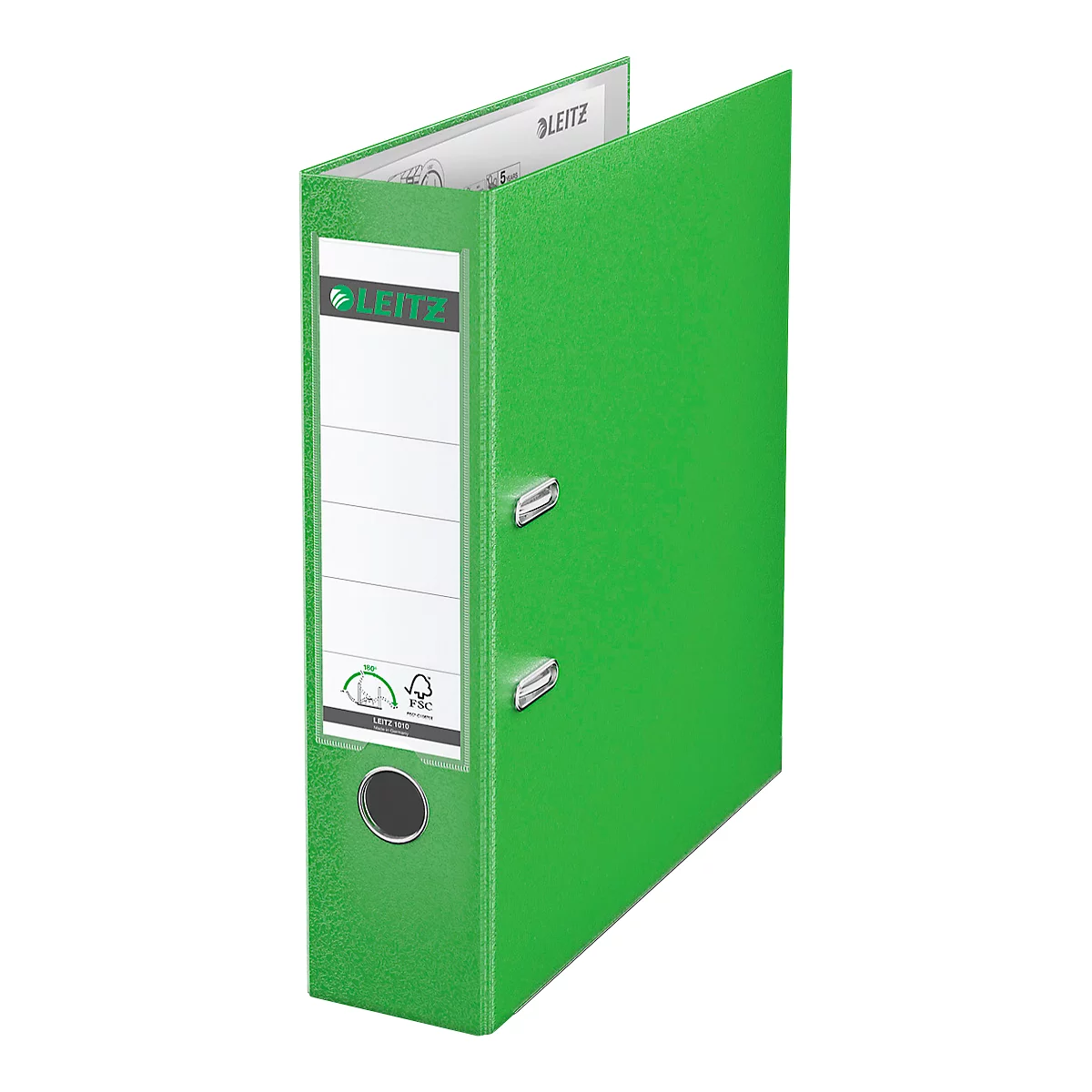 LEITZ® Carpeta 1010, DIN A4, ancho de lomo 80 mm, 20 unidades, verde claro