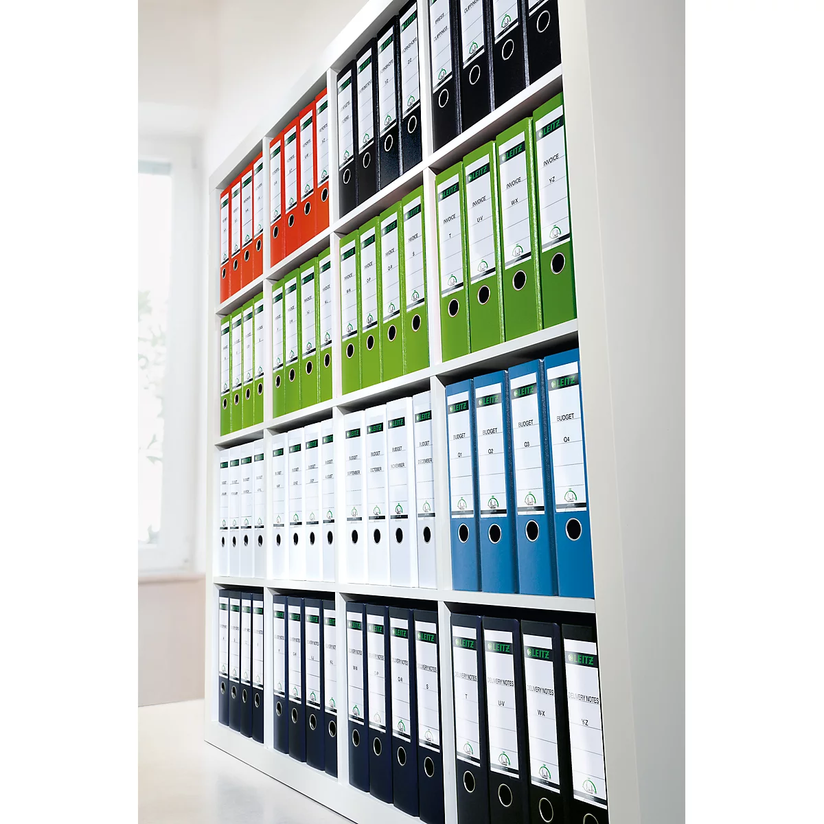 LEITZ® Classeur 1010, DIN A4, largeur dos 80 mm, 20 pièces, noir