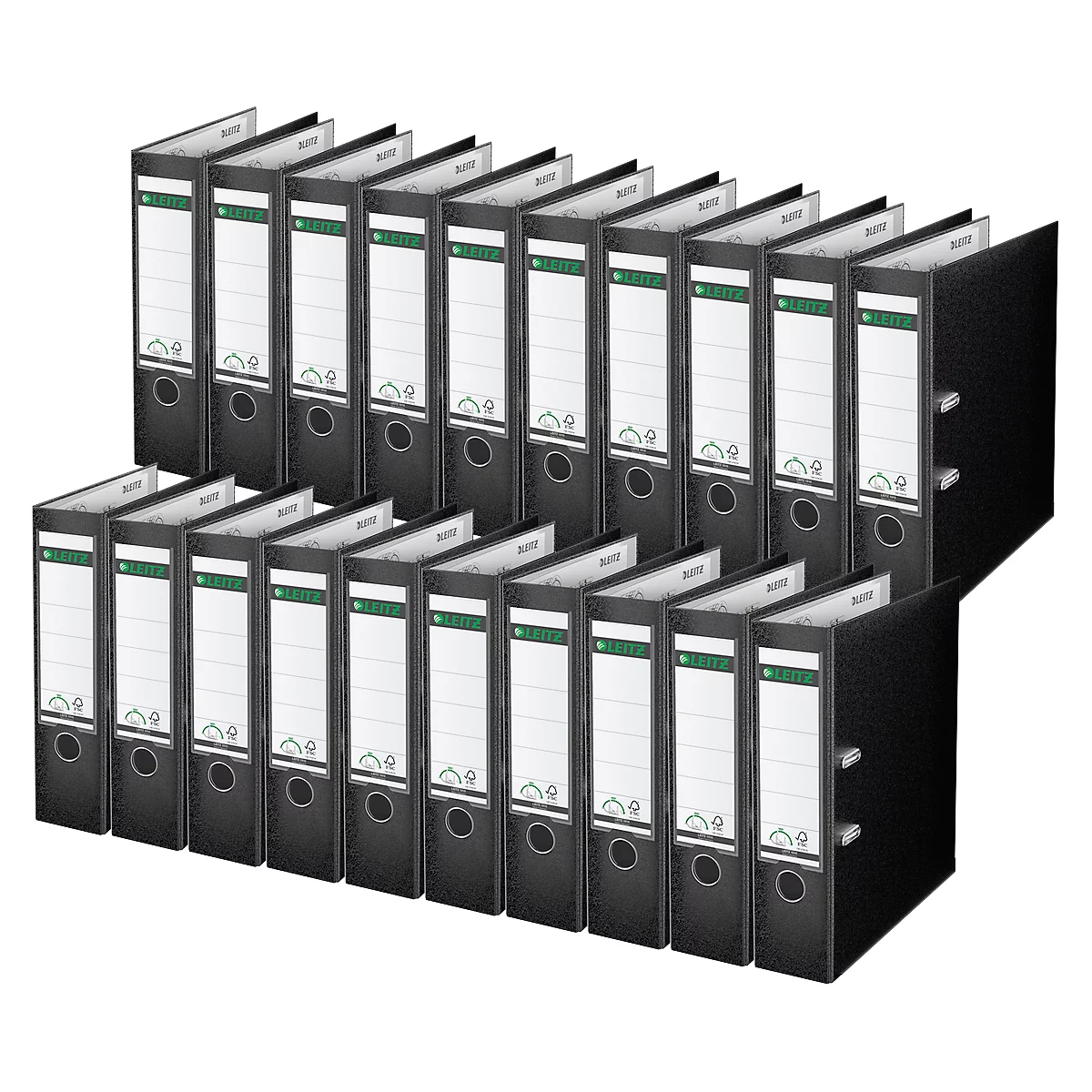 LEITZ® Classeur 1010, DIN A4, largeur dos 80 mm, 20 pièces, noir