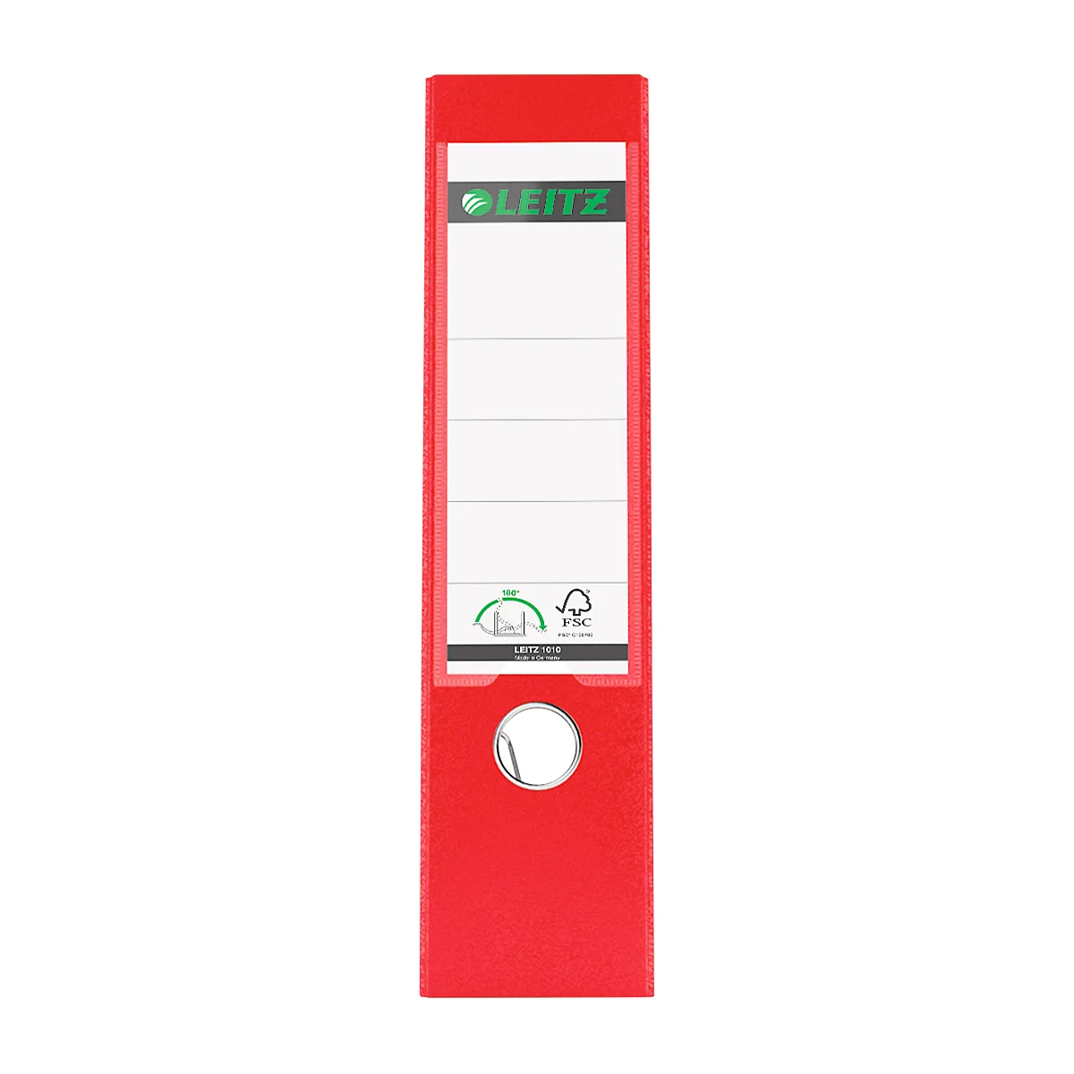 LEITZ® Classeur 1010, DIN A4, largeur dos 80 mm, 20 pièces, rouge