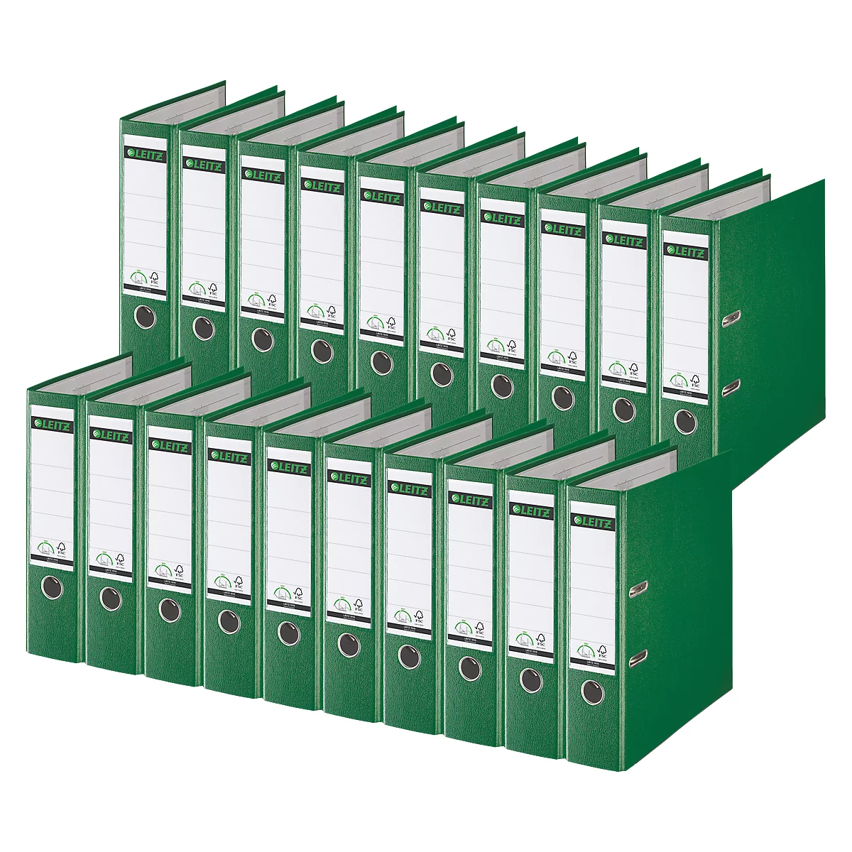 LEITZ® Classeur 1010, DIN A4, largeur dos 80 mm, 20 pièces, vert