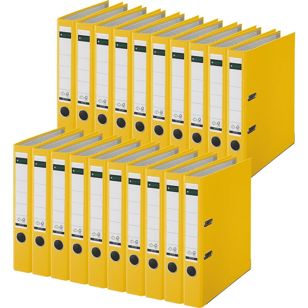 LEITZ® Classeur 1015, DIN A4, largeur dos 52 mm, 20 pièces, jaune