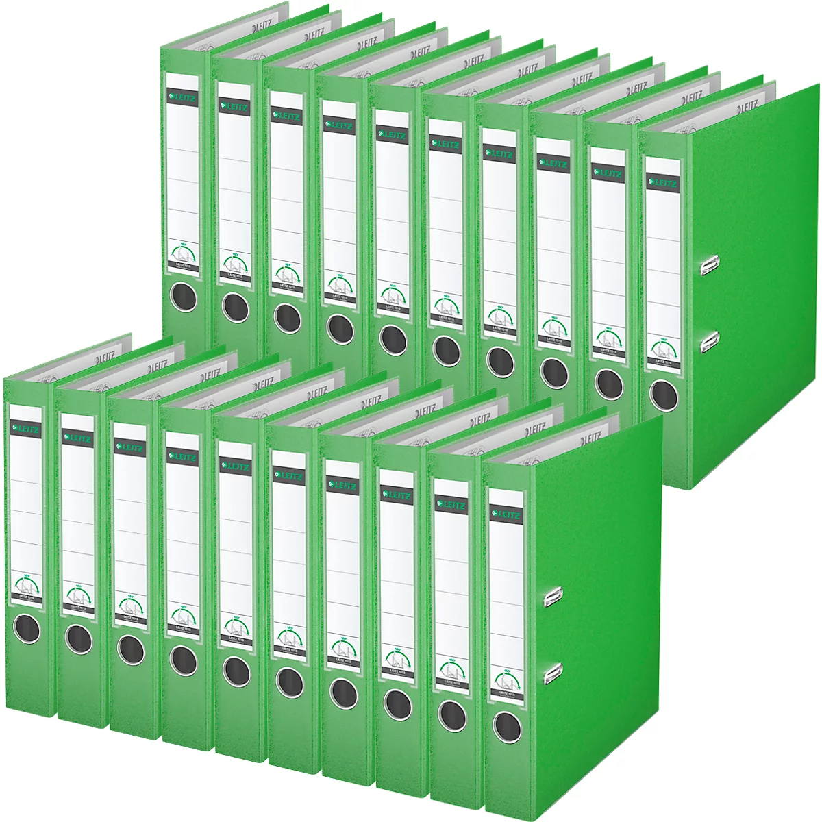 LEITZ® Classeur 1015, DIN A4, largeur dos 52 mm, 20 pièces, vert clair