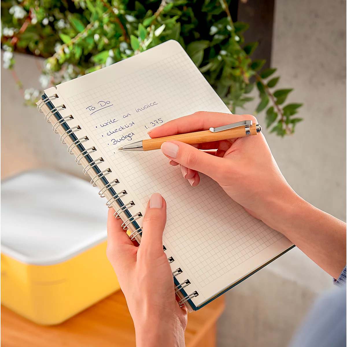 Leitz Cosy college notebook, DIN B5, vierkant, spiraalgebonden, 100 g/m² papier, 80 vel, grijs