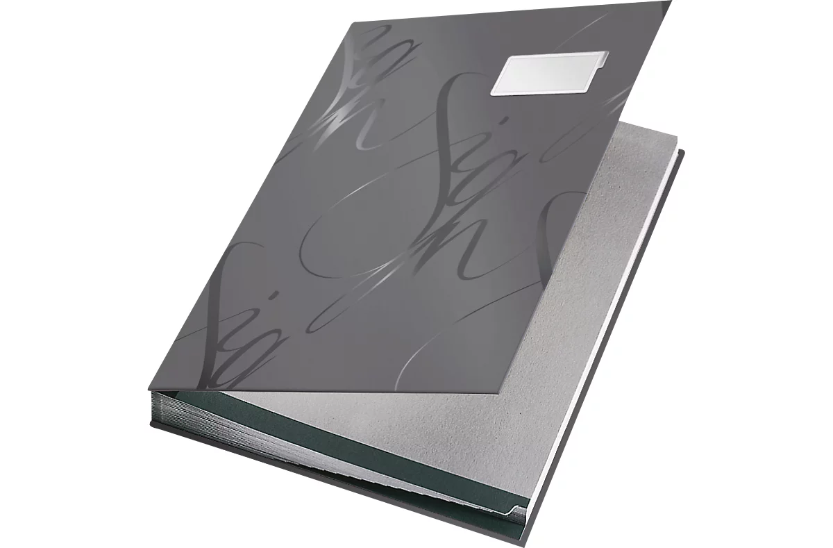 LEITZ® Design-Unterschriftenmappe 5745, 18 Fächer, Karton, grau