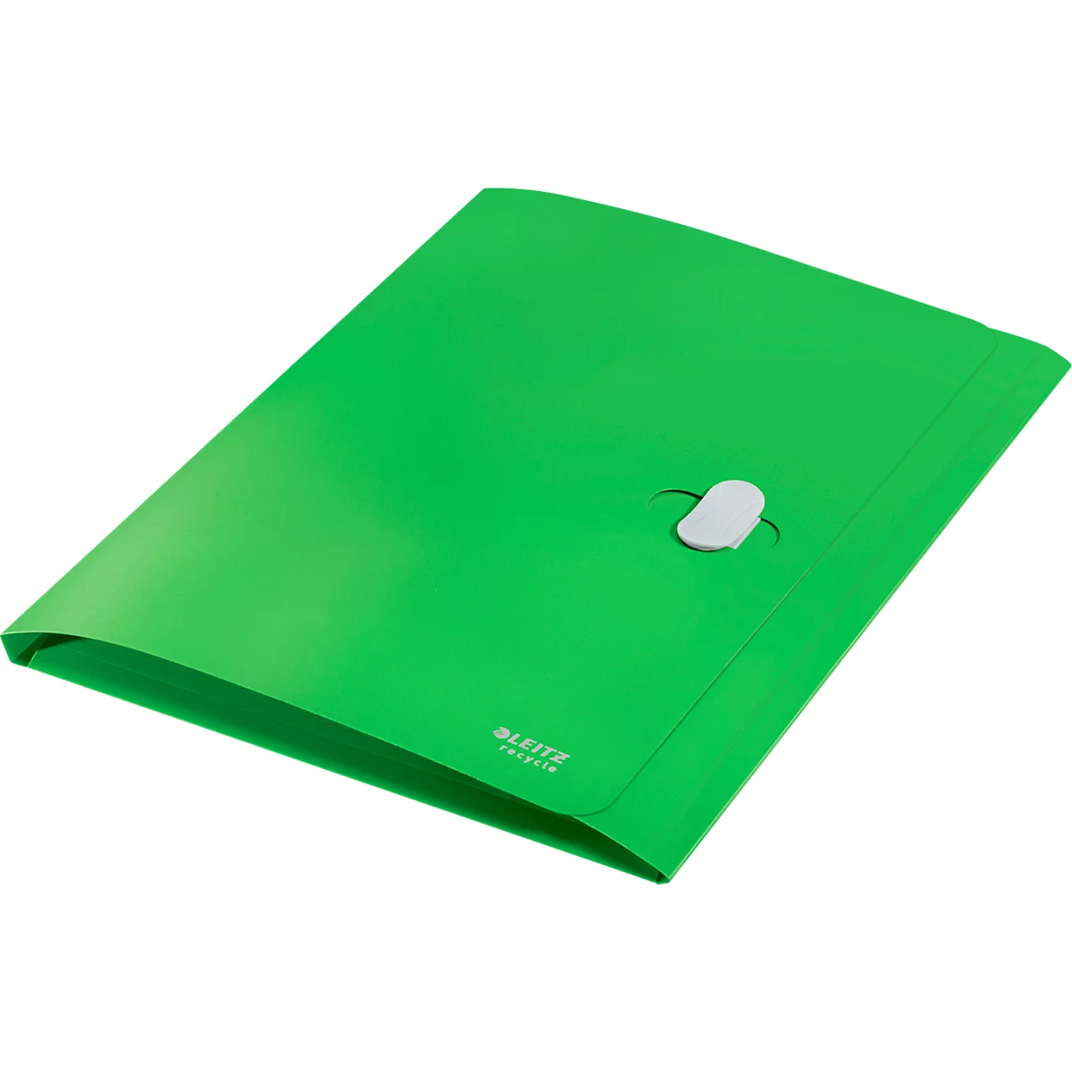 Leitz® documentenmap Recycle, A4, tot 150 vel, 3 kleppen, ondoorzichtig, 100% recyclebaar, Blauer Engel, kunststof, groen