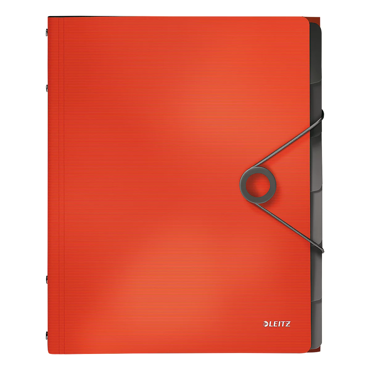 LEITZ® documentenmap Solid, A4, 3 flappen, 6 vakken, PP, lichtrood