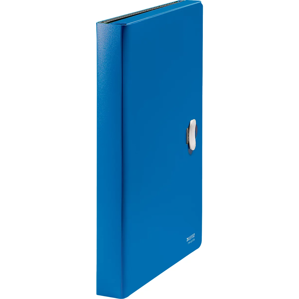 Leitz® Dokumentenmappe Recycle, A4, bis 250 Blatt, 5 Fächer & Ablagefach, blickdicht, 100 % recycelbar, Blauer Engel, Kunststoff, blau