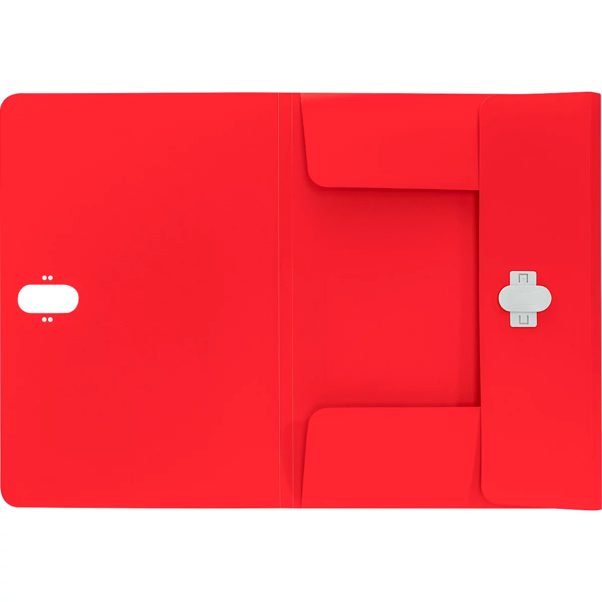 Leitz® Dokumentenmappe Recycle, A4, bis zu 150 Blatt, 3 Einschlagklappen, blickdicht, 100 % recycelbar, Blauer Engel, Kunststoff, rot
