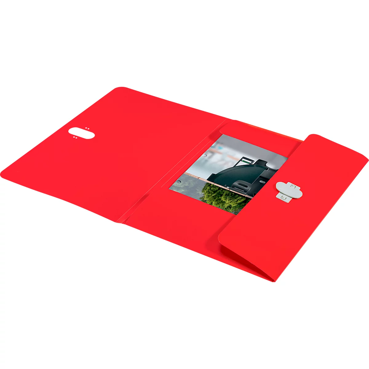 Leitz® Dokumentenmappe Recycle, A4, bis zu 150 Blatt, 3 Einschlagklappen, blickdicht, 100 % recycelbar, Blauer Engel, Kunststoff, rot
