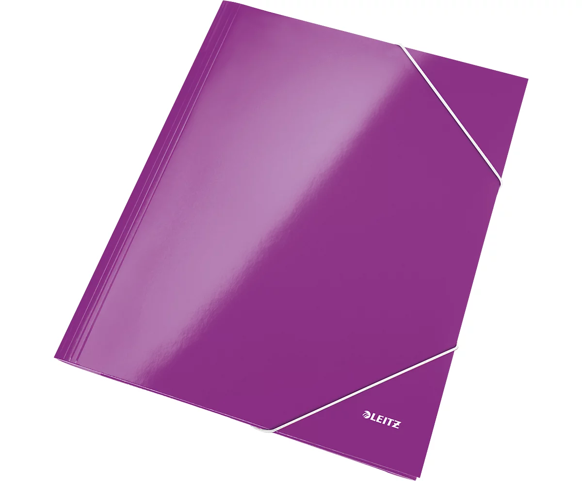 LEITZ® Eckspannmappe WOW, DIN A4, 3 Schutzklappen, violett