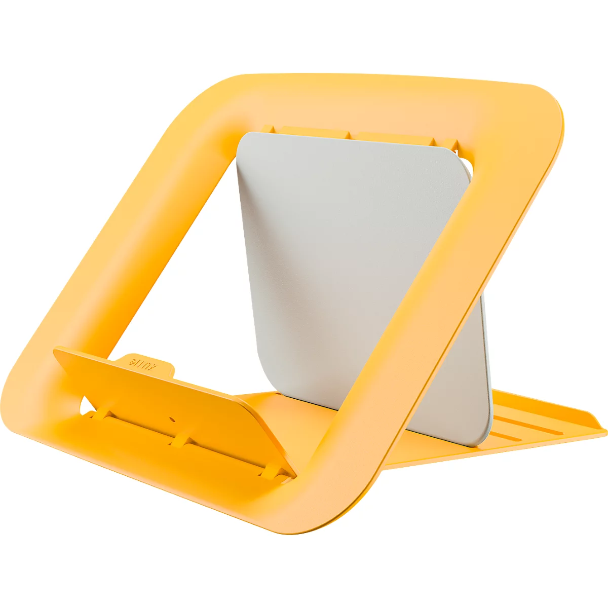 Leitz Ergo Cosy laptopstandaard, voor laptops van 13' tot 17', in hoogte verstelbaar, inklapbaar, B 312 x D 247 x H 50 mm, geel