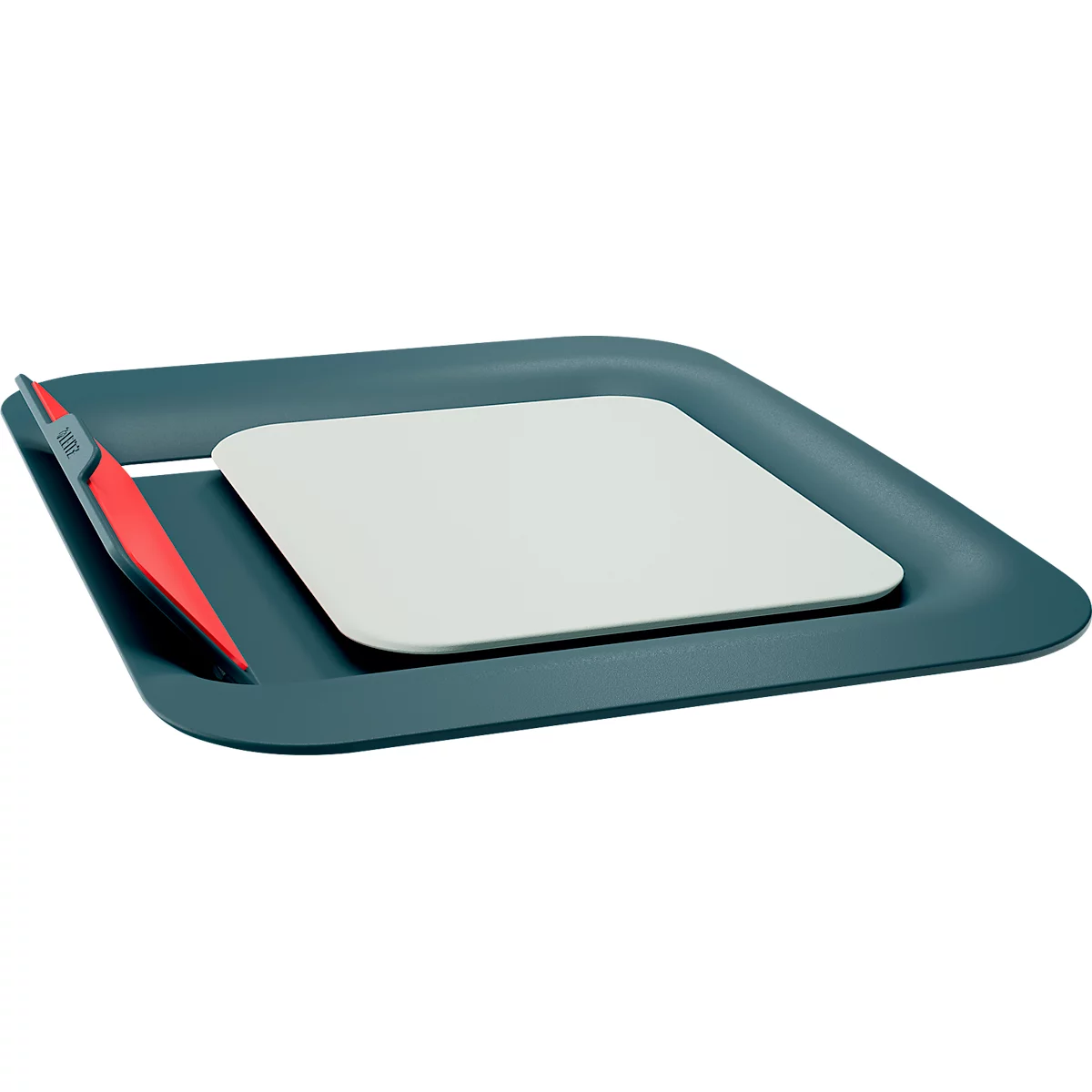 Leitz Ergo Cosy laptopstandaard, voor laptops van 13" tot 17", in hoogte verstelbaar, inklapbaar, B 312 x D 247 x H 50 mm, grijs