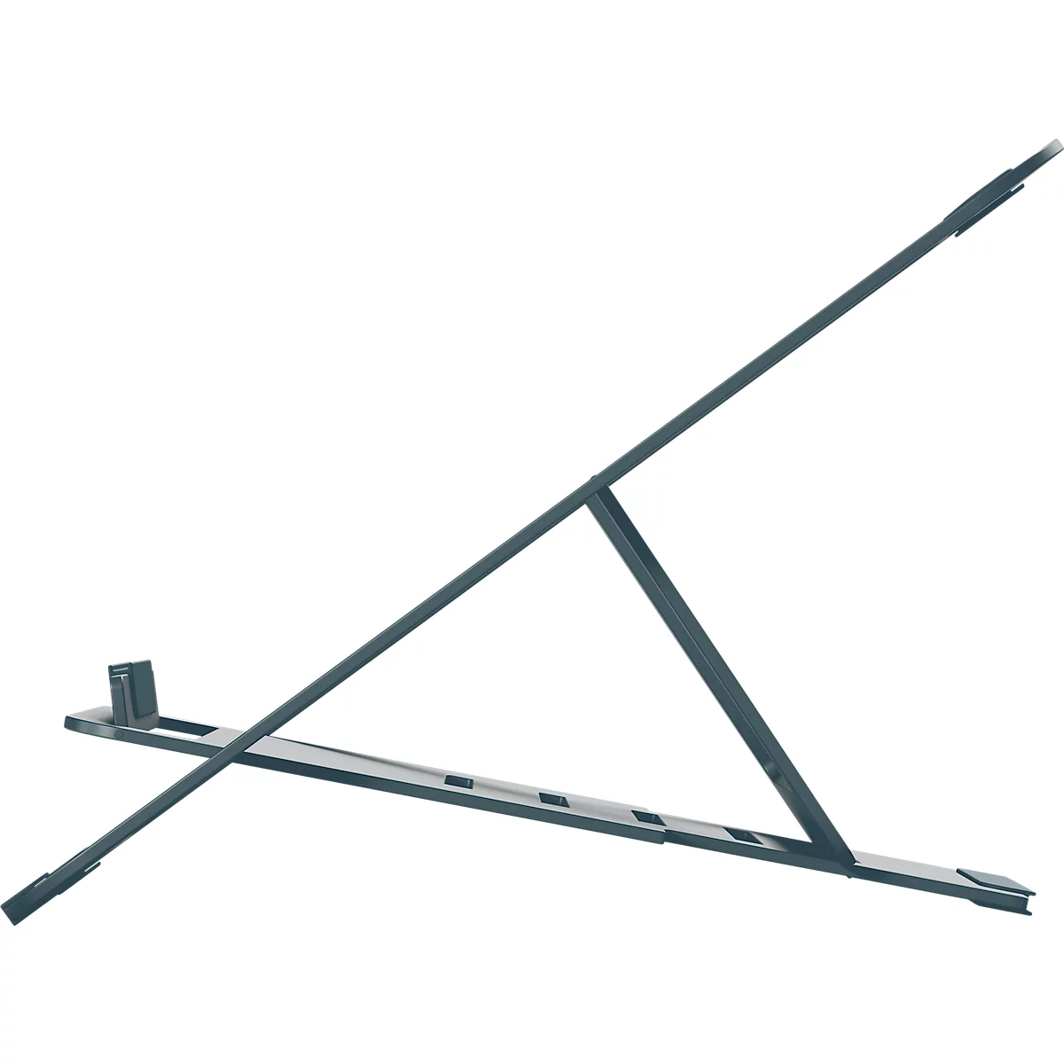 Leitz Ergo Laptopständer 6346-00-89, für 1 Laptop/Tablet 10-17', ergonomisch, ultraflach, zusammenklappbar, höhenverstellbar, Aluminium, dunkelgrau