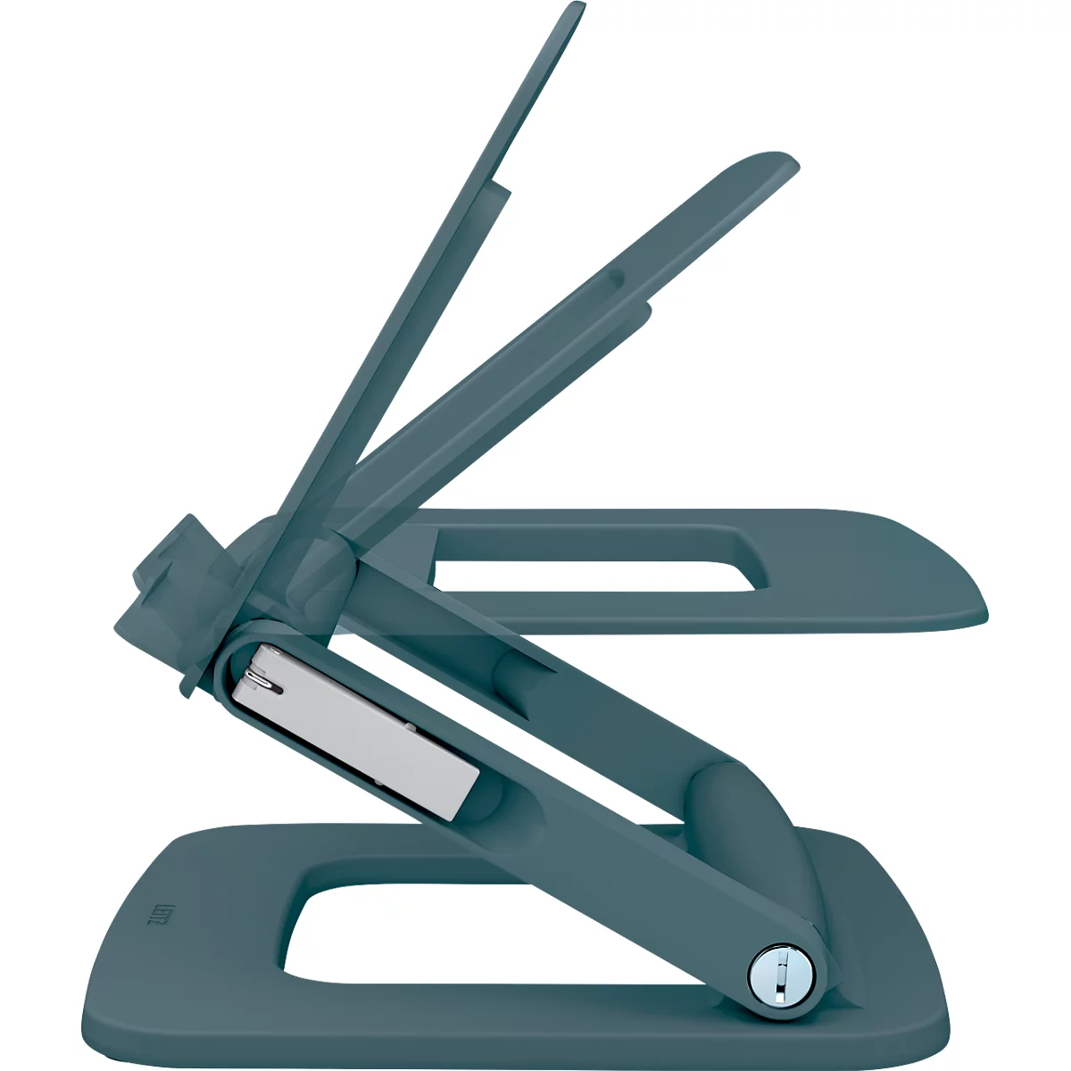 Leitz Ergo Laptopständer 6424-00-89, für 1 Laptop/Macbook 13-15", ergonomisch, zusammenklappbar, höhen- und winkelverstellbar, PCR, dunkelgrau