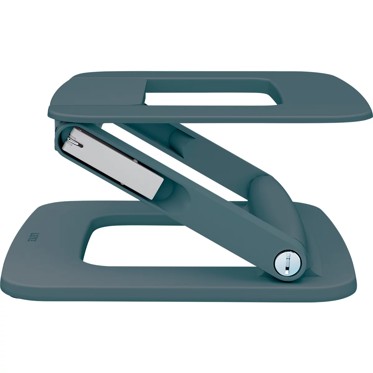 Leitz Ergo Laptopständer 6424-00-89, für 1 Laptop/Macbook 13-15", ergonomisch, zusammenklappbar, höhen- und winkelverstellbar, PCR, dunkelgrau
