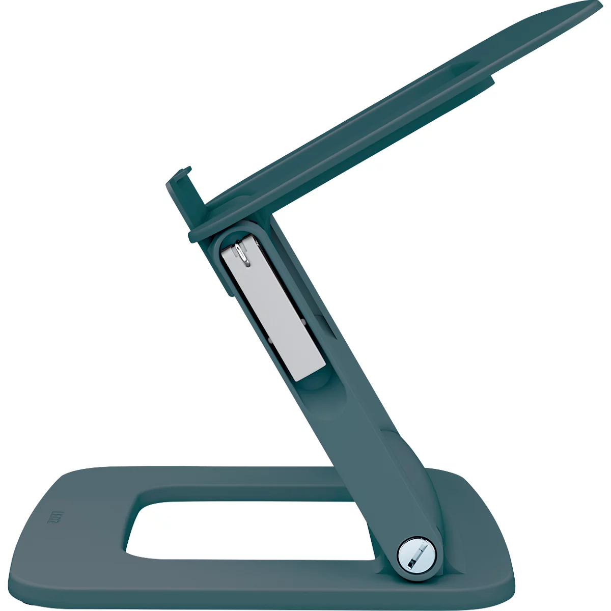 Leitz Ergo Laptopständer 6424-00-89, für 1 Laptop/Macbook 13-15", ergonomisch, zusammenklappbar, höhen- und winkelverstellbar, PCR, dunkelgrau