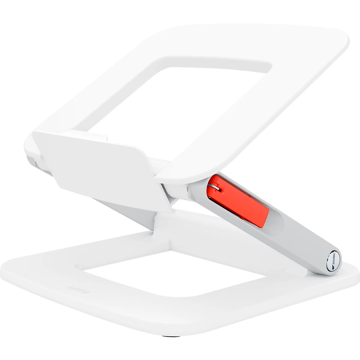 Leitz Ergo Laptopständer 6424-00-89, für 1 Laptop/Macbook 13-15', ergonomisch, zusammenklappbar, höhen- und winkelverstellbar, PCR, weiß