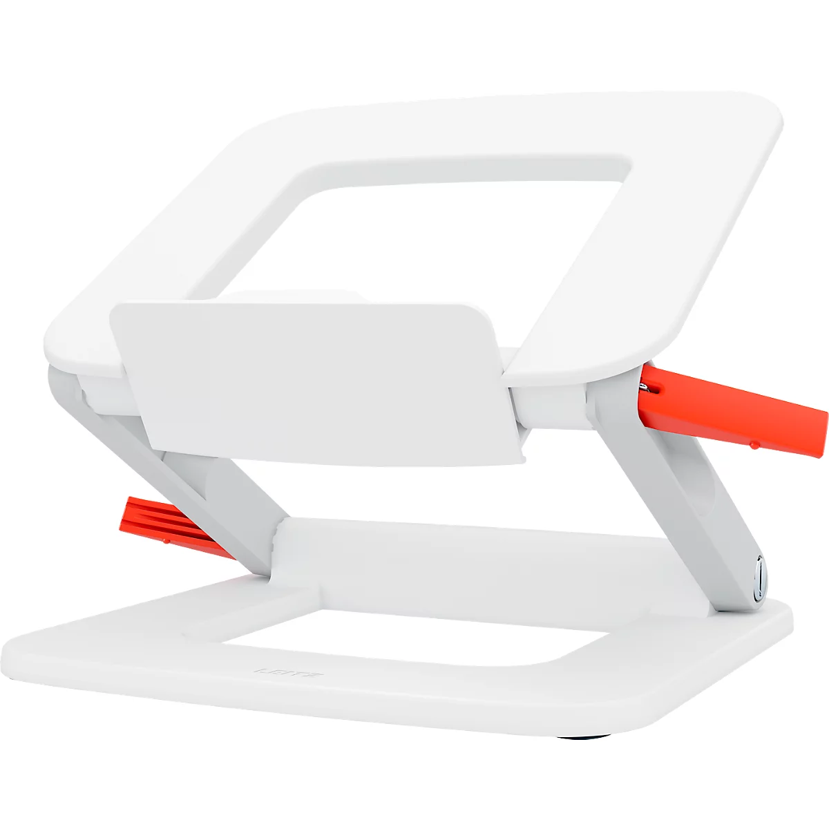 Leitz Ergo Laptopständer 6424-00-89, für 1 Laptop/Macbook 13-15', ergonomisch, zusammenklappbar, höhen- und winkelverstellbar, PCR, weiß
