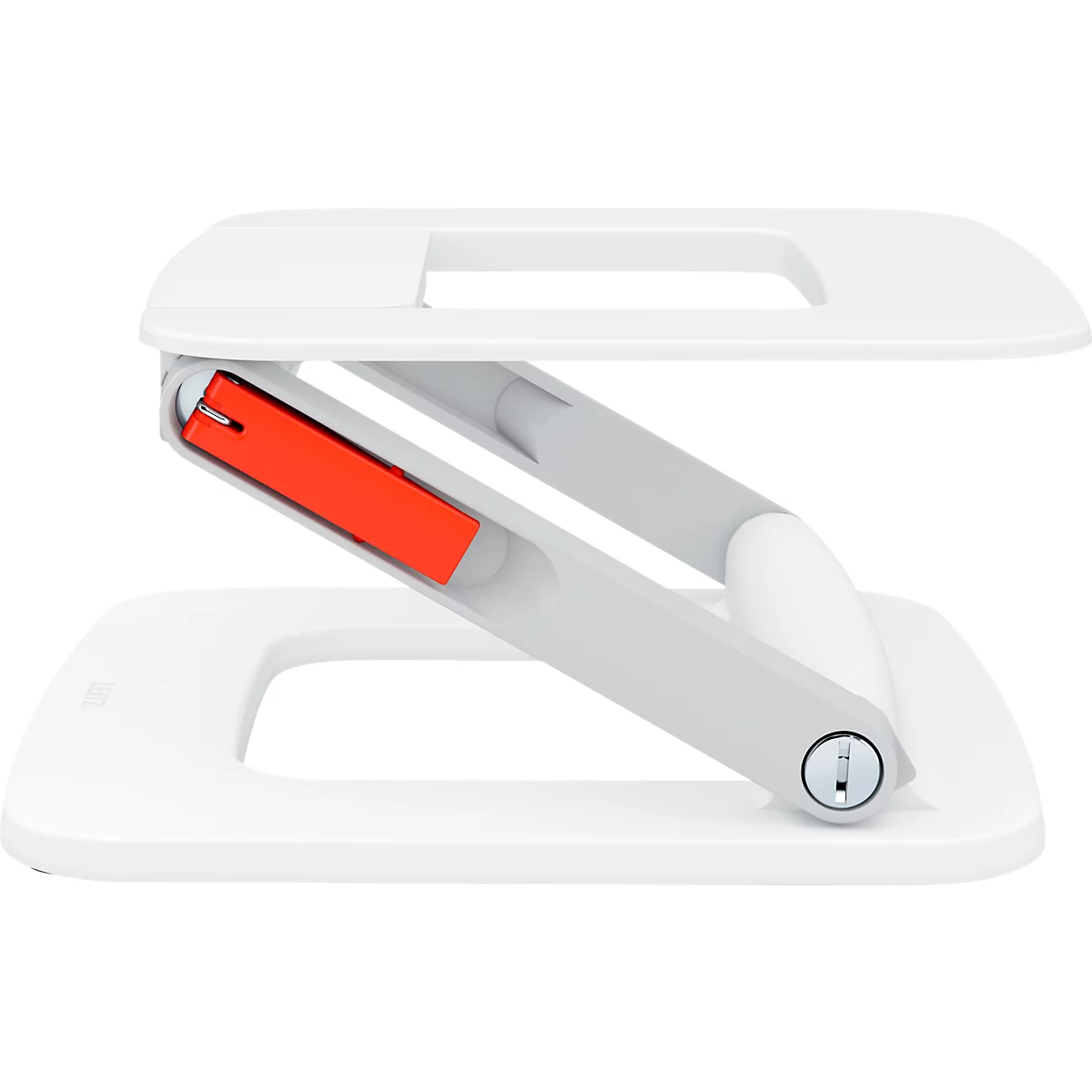 Leitz Ergo Laptopständer 6424-00-89, für 1 Laptop/Macbook 13-15', ergonomisch, zusammenklappbar, höhen- und winkelverstellbar, PCR, weiß