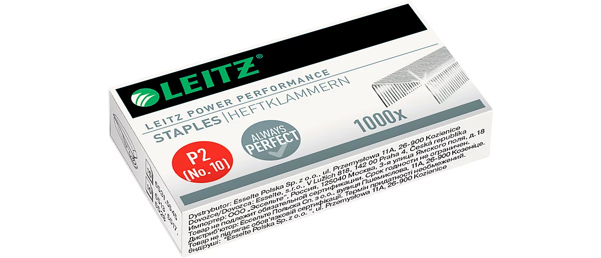 LEITZ® Heftklammern Power Performance P2, Typ No. 10, 1000 Stück