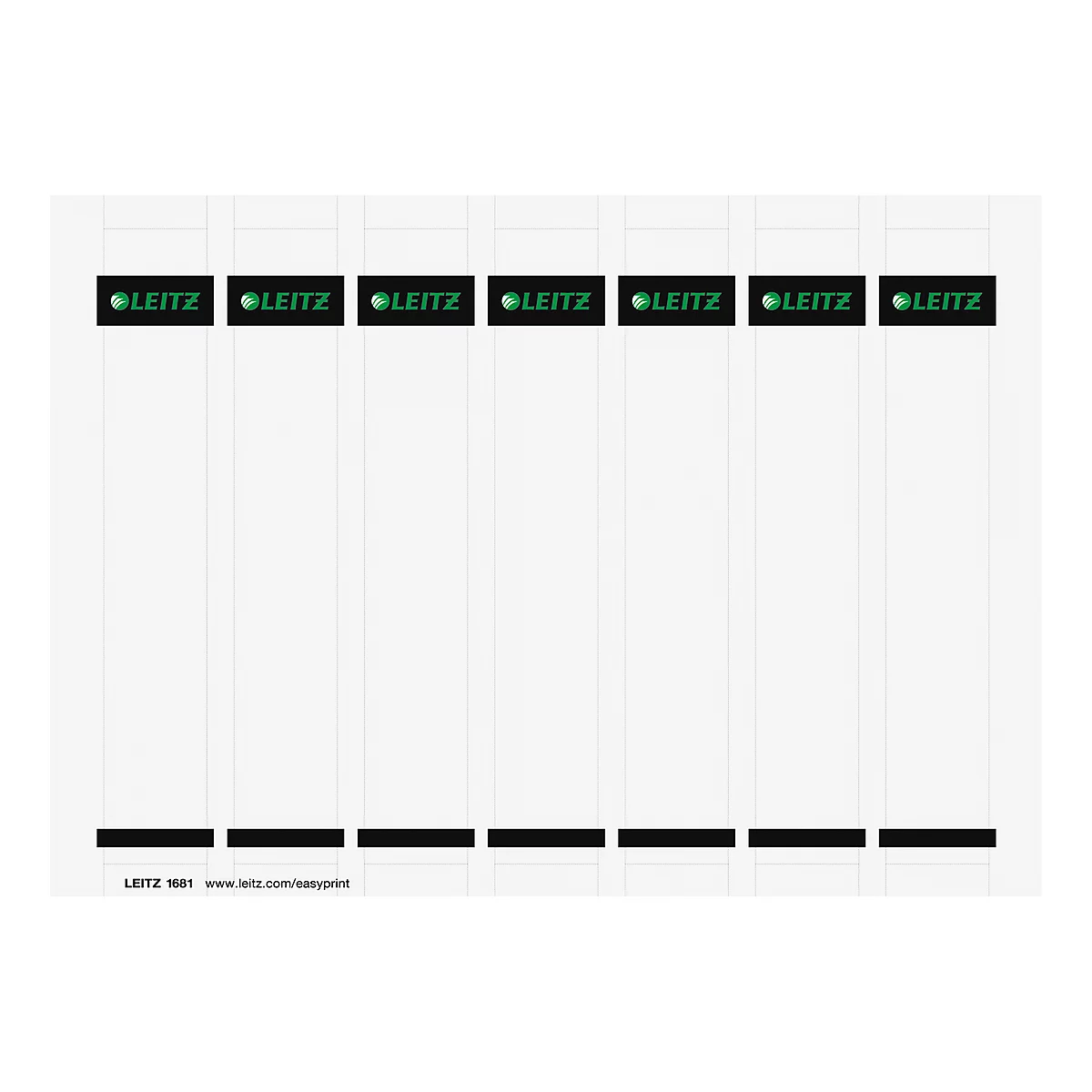 LEITZ® insteeketiketten voor 180°-kwaliteitsordner, rugbreedte 50 mm, bedrukbaar, 175 stuks
