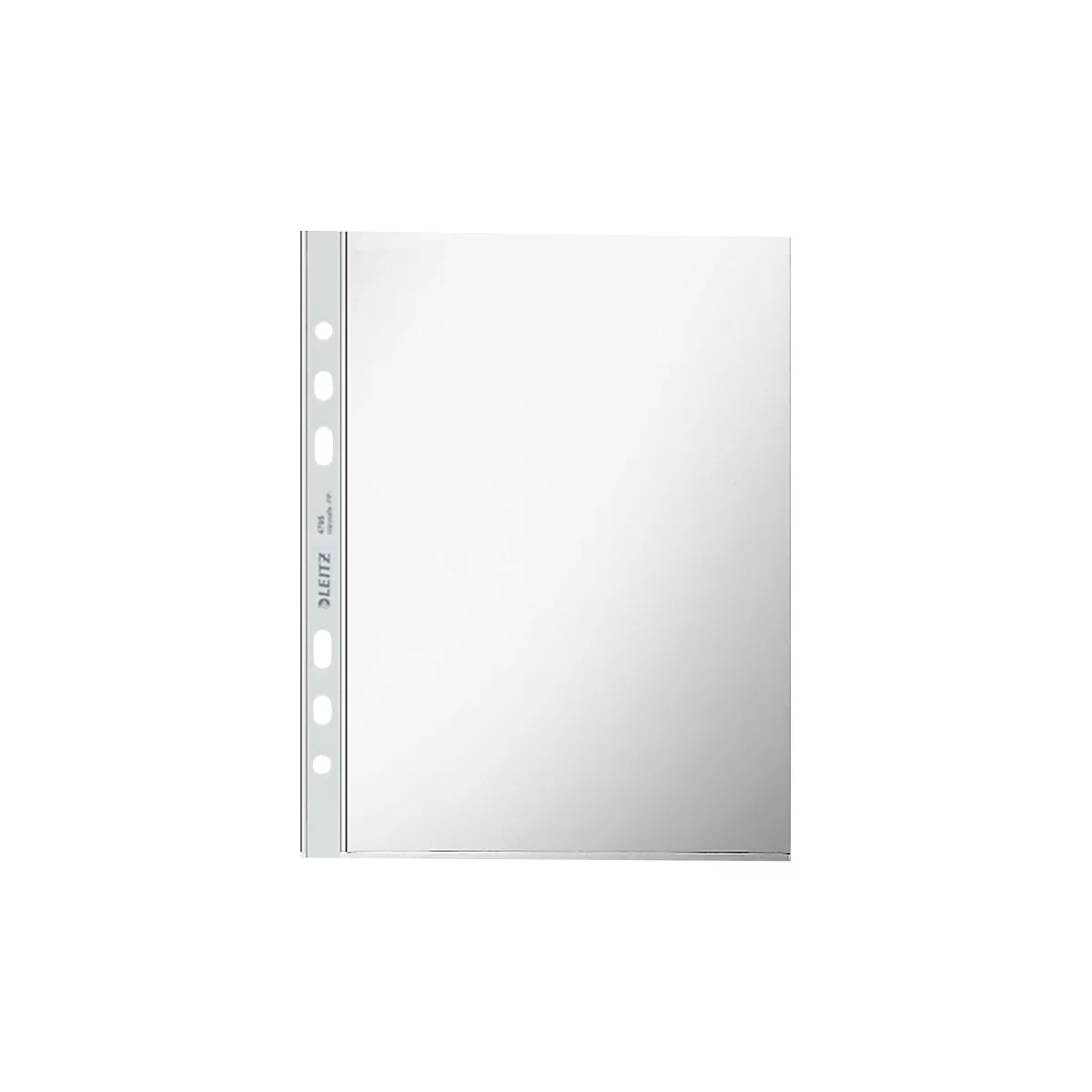 LEITZ insteekhoesje 4795, A5, bovenaan open, 100 stuks, generfd transparant
