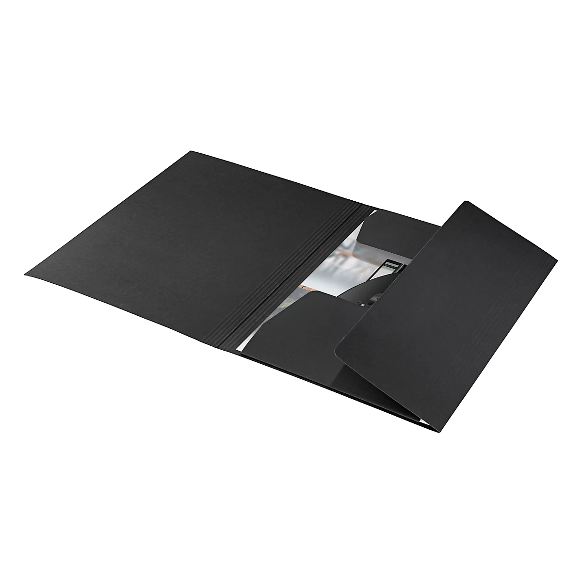 Leitz® Jurismappe Recycle, Format A4, für bis zu 250 Blatt, 3 Einschlagklappen, 100 % recycelbar, Blauer Engel, Recyclingkarton, schwarz