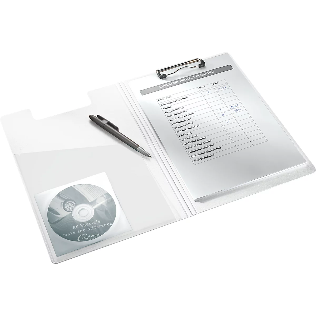 LEITZ® klemmap Active Wow, A4, PP, met klembeugel, paars