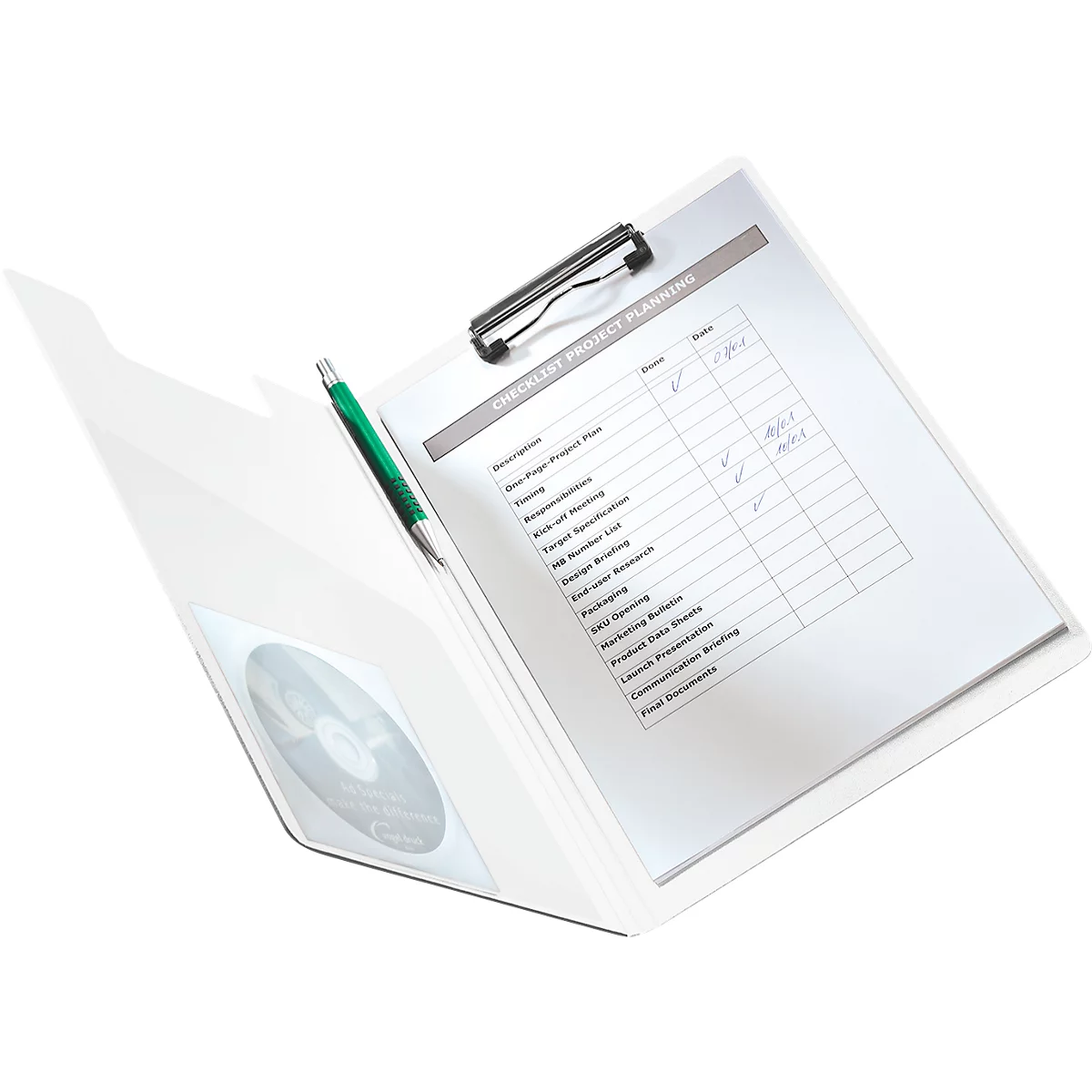 LEITZ® klemmap Active Wow, A4, PP, met klembeugel, roze