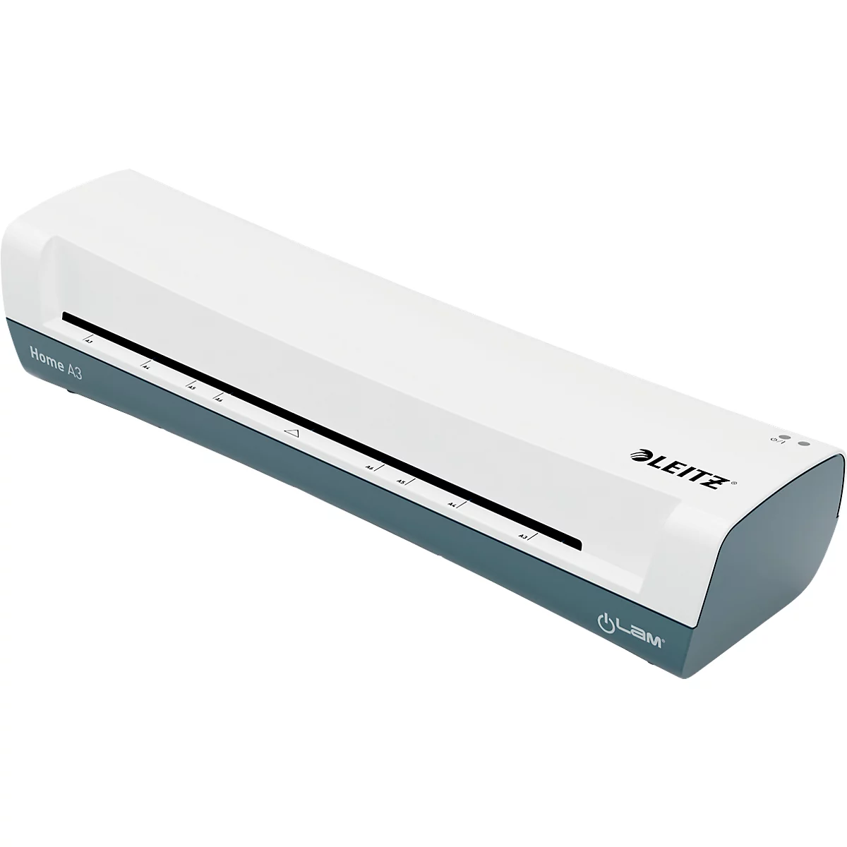 Leitz lamineermachine iLAM Home A3 EU, tot A3, voor folies met een dikte van 75-125 µm, 300 mm/min, incl. film starter kit, wit-grijs