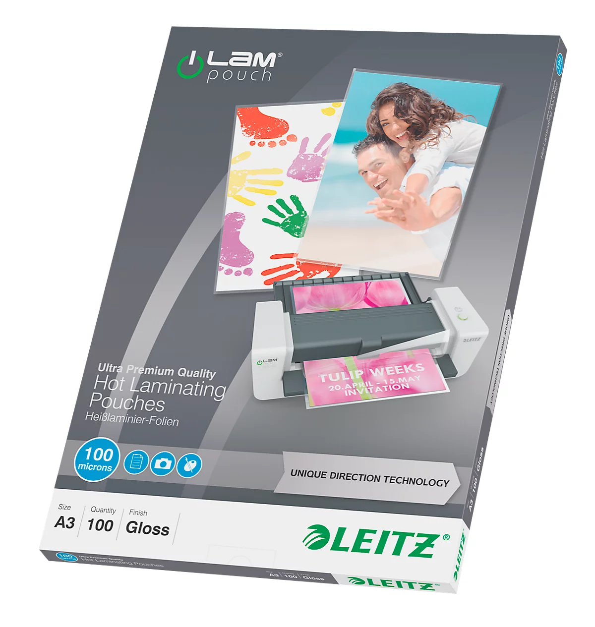LEITZ® Laminierfolien iLAM, DIN A3, 100 mic, 100 Stück