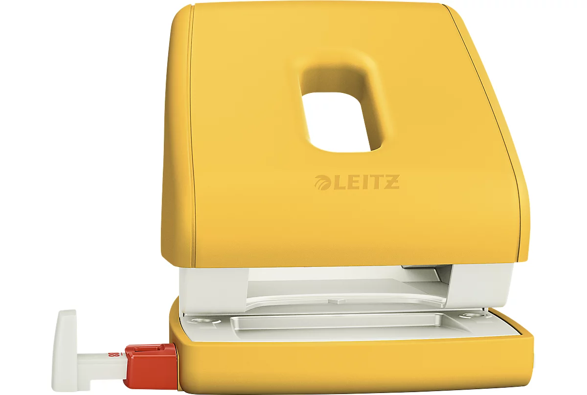 Leitz® Locher 5004 Cosy, für bis zu 30 Blatt, minimalistisches Design, gelb