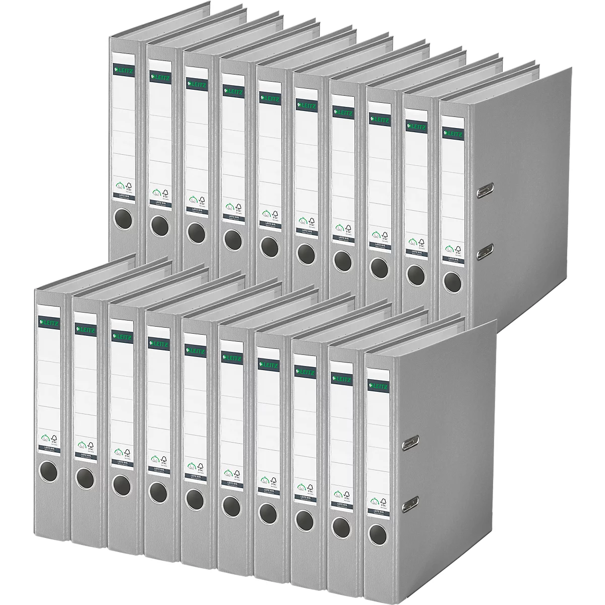 LEITZ® Map 1015, DIN A4, rugbreedte 52 mm, 20 stuks, grijs