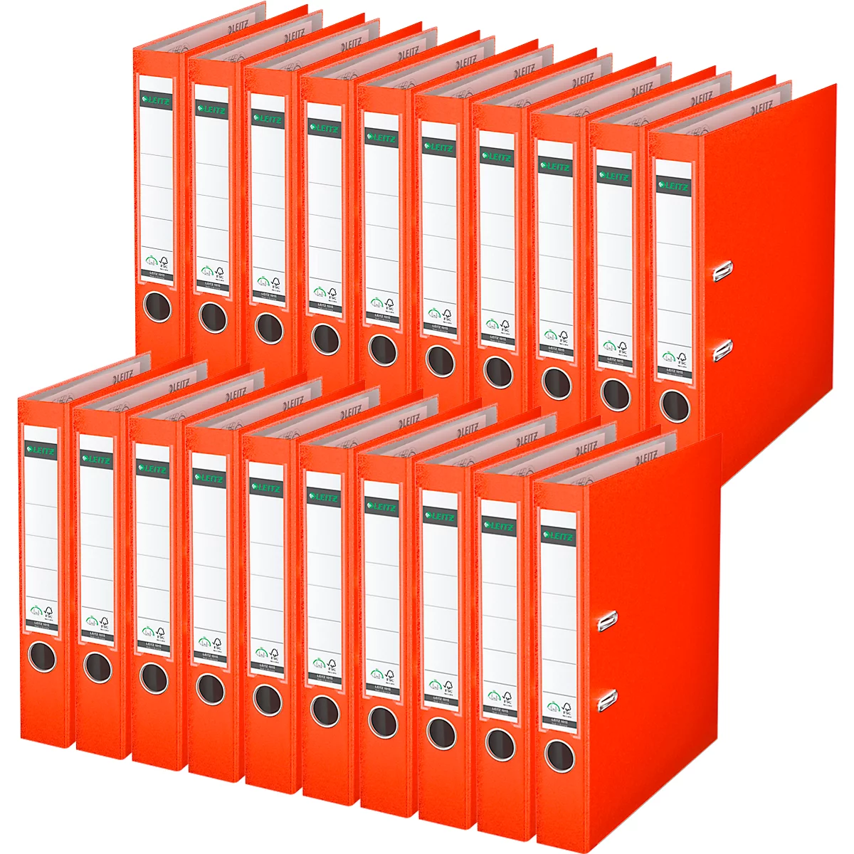 LEITZ® Map 1015, DIN A4, rugbreedte 52 mm, 20 stuks, licht rood