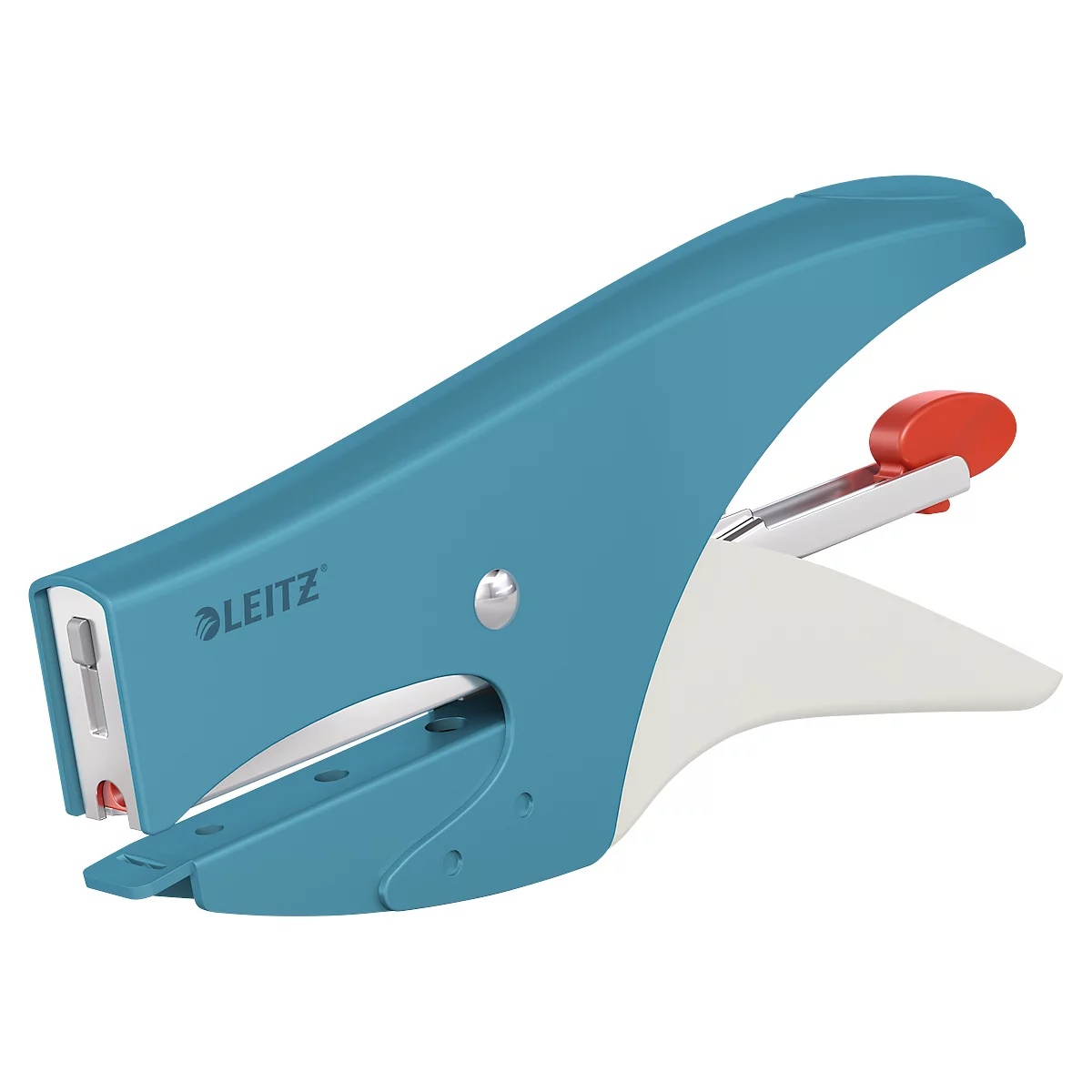 Leitz® metaalniettang Cosy, voor nietjes nr 10, achterlaadmechanisme, inclusief 1000 nietjes, blauw