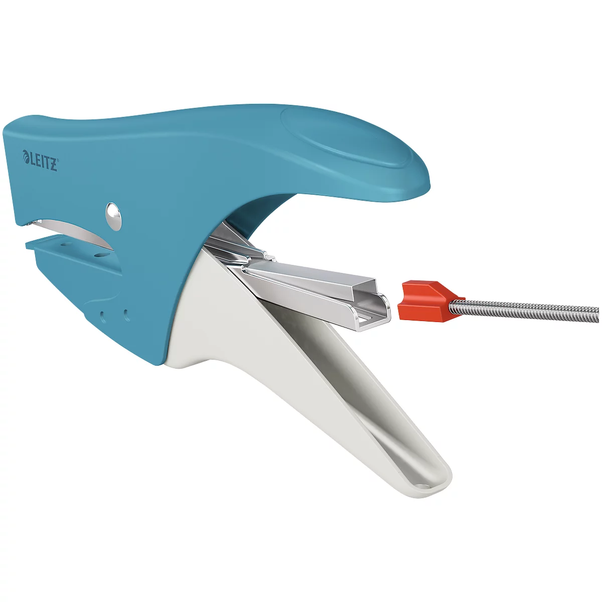 Leitz® metaalniettang Cosy, voor nietjes nr 10, achterlaadmechanisme, inclusief 1000 nietjes, blauw