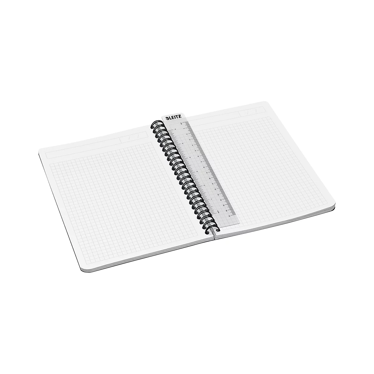 LEITZ® Office Collegeblock 445800 DIN A5, laminierter Einband, kariert, grau