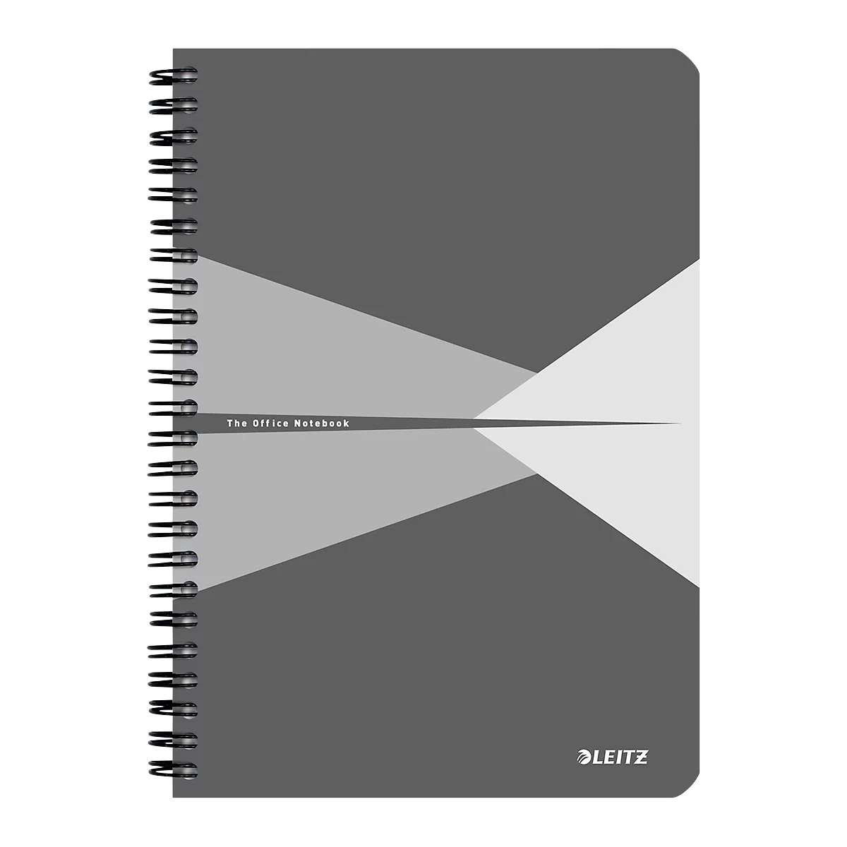LEITZ® Office Collegeblock 445800 DIN A5, laminierter Einband, kariert, grau