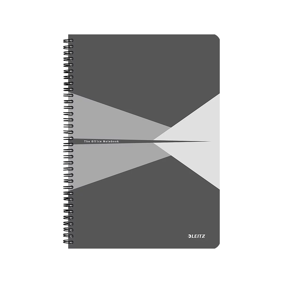 LEITZ® Office Collegeblock 464700 DIN A4, laminierter Einband, kariert, grau