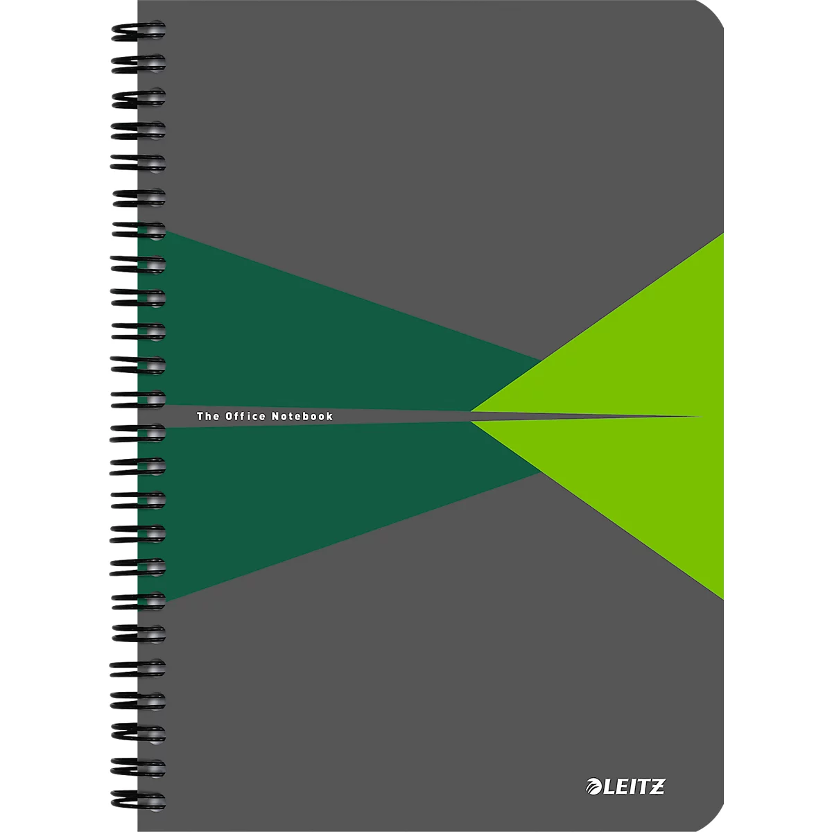 LEITZ® Office collegeblok 449800 A5, PP, geruit, groen