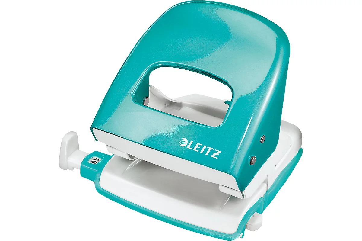 LEITZ® office punch 5008 Wow, azul hielo metálico