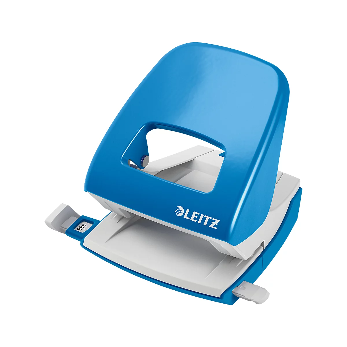 LEITZ® office punch NeXXt Serie 5008, metal, azul claro